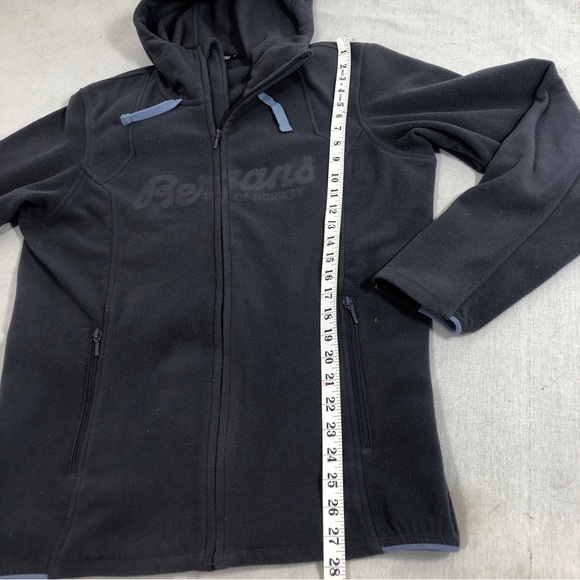 Bergans by Norway ski wear fleece hoodie gray blue MED mens heavyweight skiwear - Picture 7 of 10